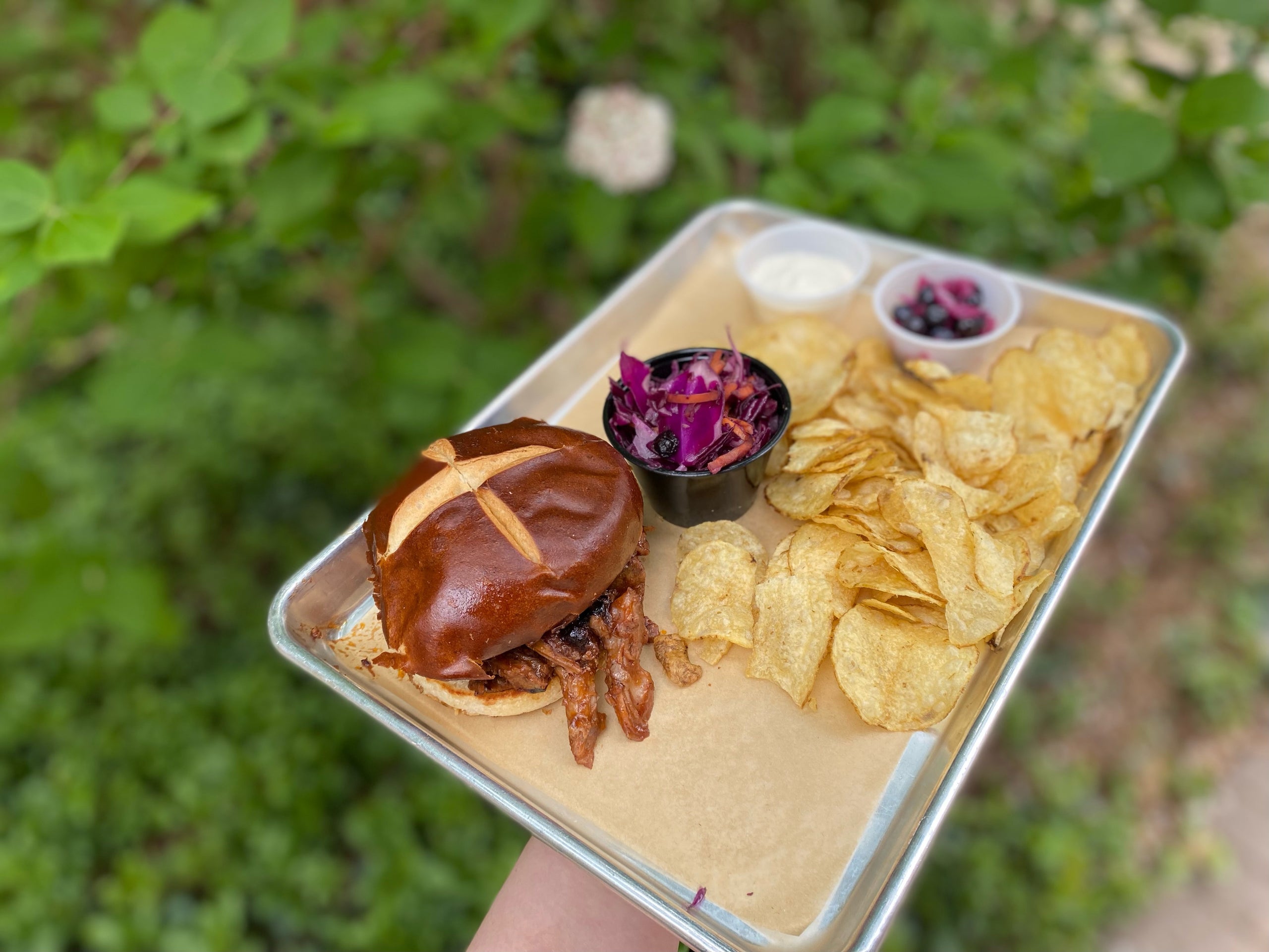 Blueberry BBQ Pulled Pork Bowerman's on 8th